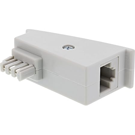 InLine 69949 TAE-F DSL Adapter, TAE-F Stecker auf RJ45 Buchse, 8P2C für ...